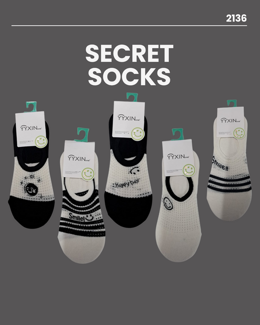 Secret Socks 2136 Black and White