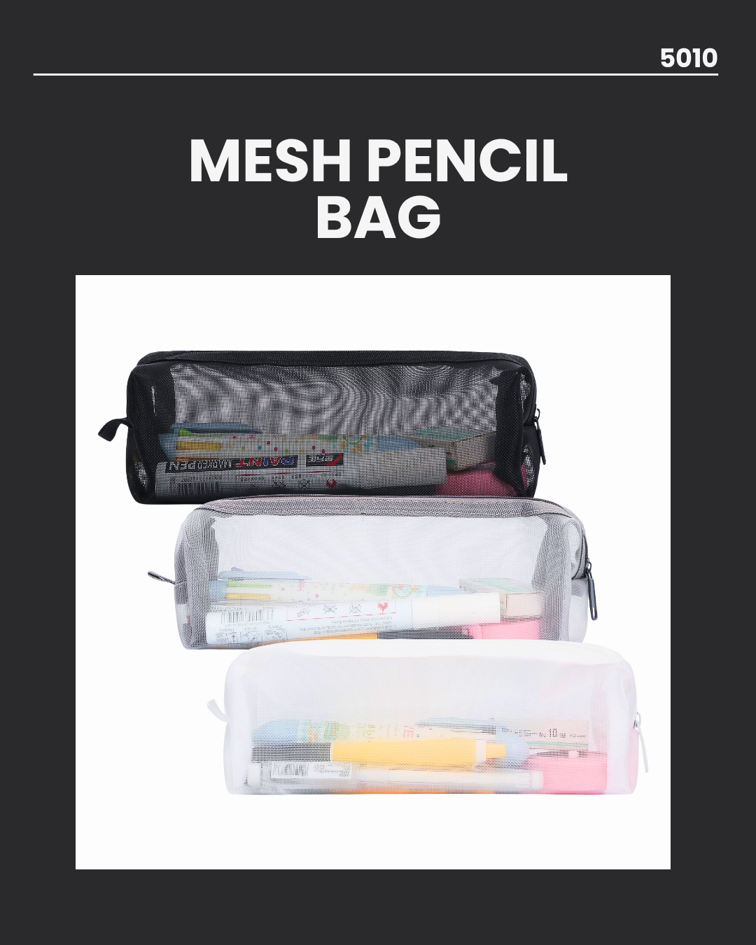 Mesh Pencil Bag 22cm 5010