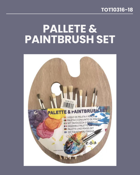 Pallet & Paintbrush Set TOT10316-18