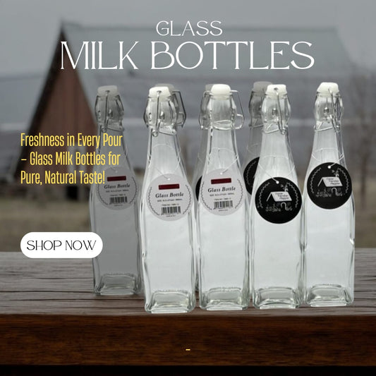 Danny Home Glass Milk Bottles