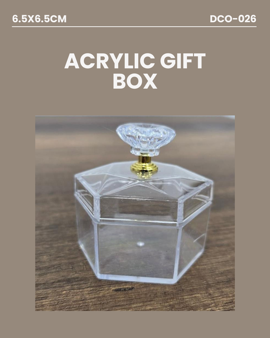 Acrylic Gift Box 6.5cm DCO-026