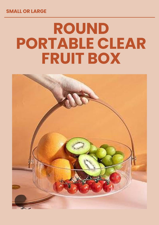 Round Portable Acrylic Clear Fruit Box
