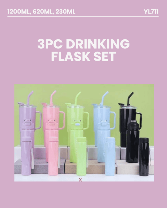 3pc Drinking Flask Set YL711