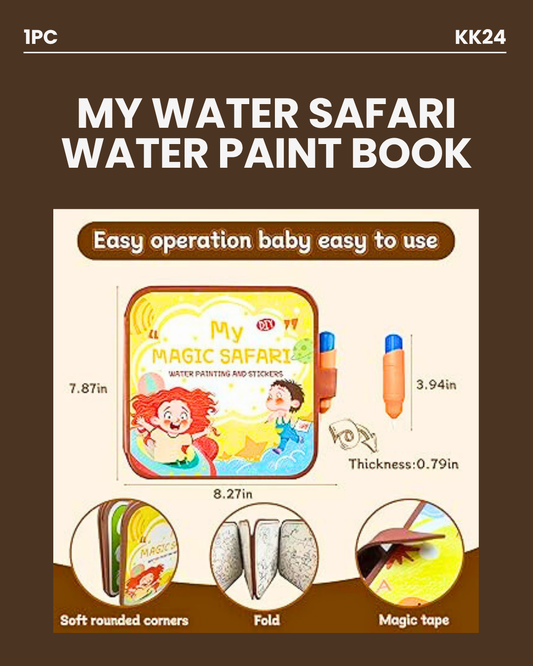 My Water Safari Water Paint Book KK24