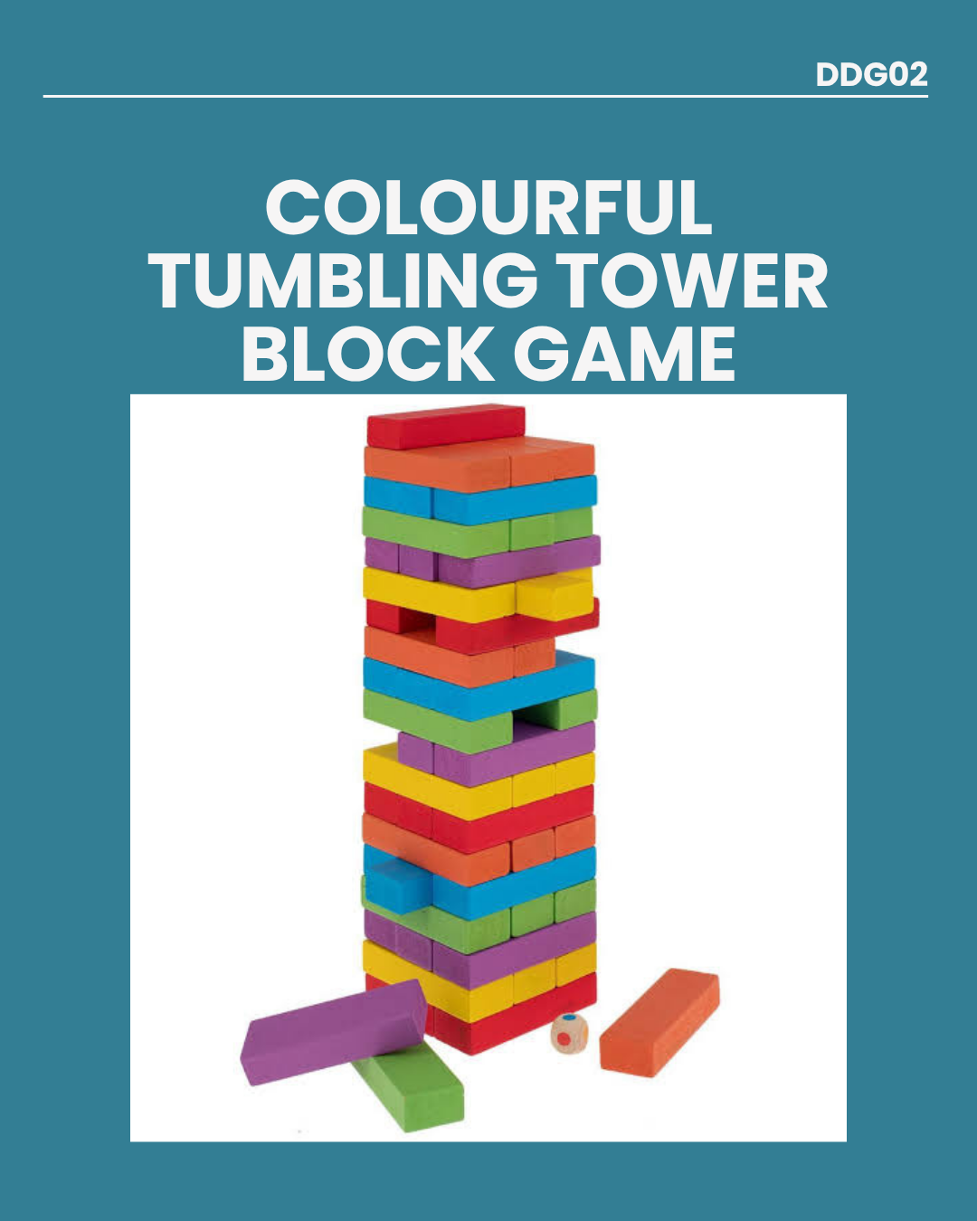 Colourful Tumbling Tower Block Game DDG02