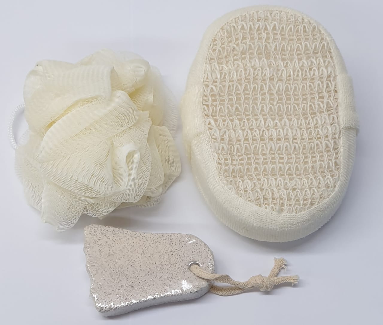 3pc Bath Sponge Set (1 Loofa+ 1 Sponge+ 1 pumice) I12123