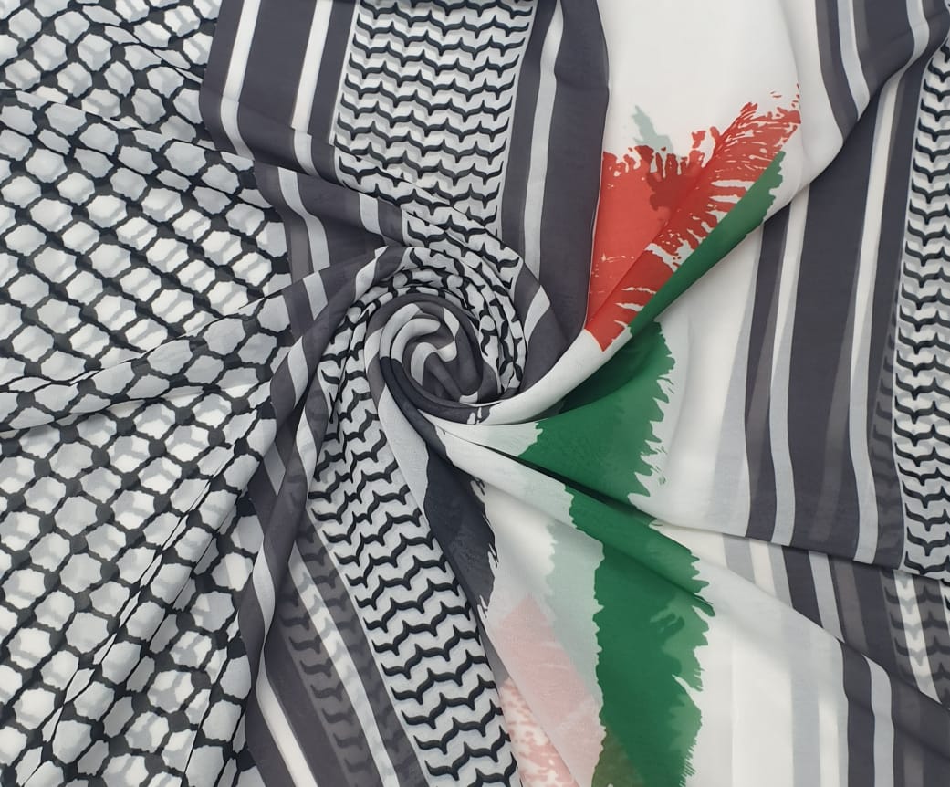 Palestine Design Chiffon Scarf MS2606 184x74cm