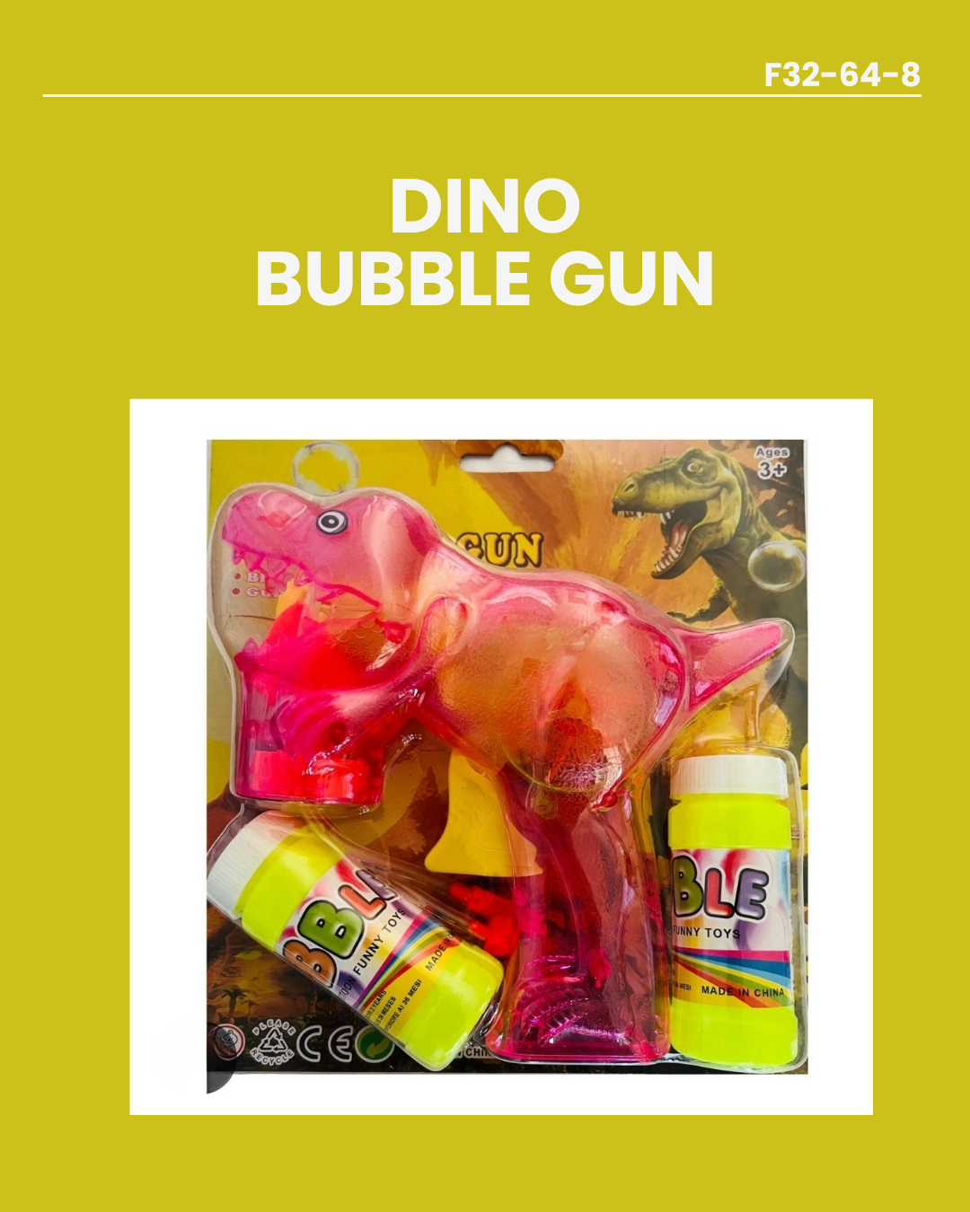 Dino Bubble Gun 64-8