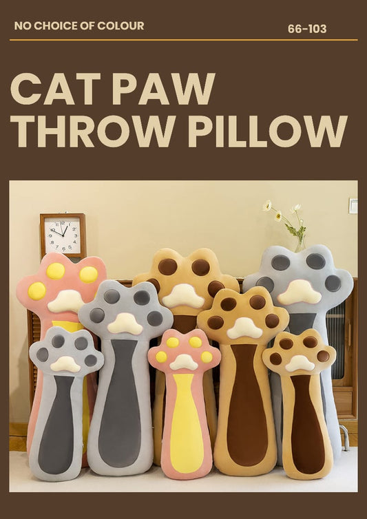 Cat Paw Throw Pillow 65x18cm