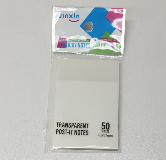 Transparent Post-It Notes P75  50 Sheets 76x51mm