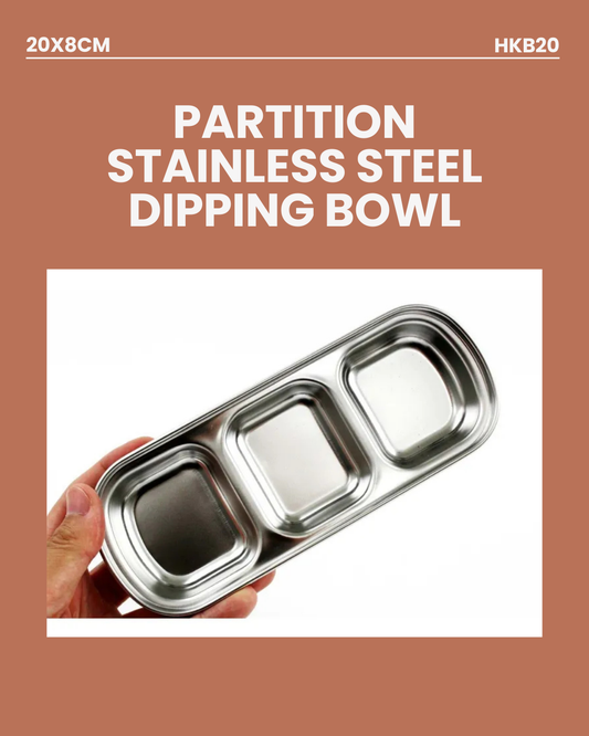 Partition Stainless Steel Dipping Bowl 20x8cm HKB20