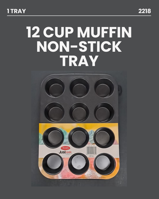 12 Cup Muffin Non-Stick Tray 35x26.5x3cm - 2218