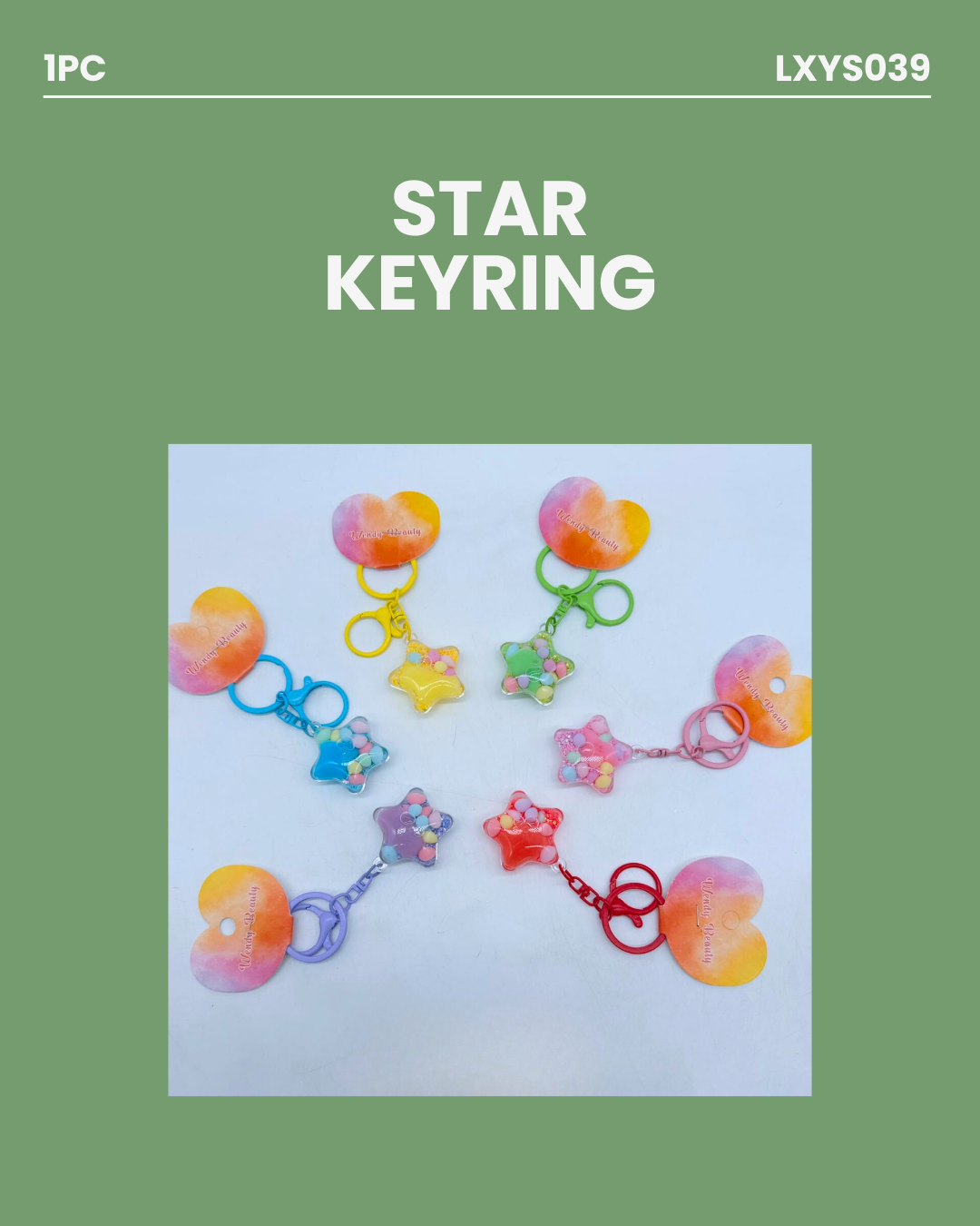 Star Keyring- RANDOMLY SUPPLIED LXYS039