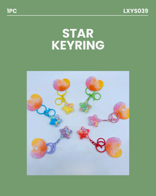 Star Keyring- RANDOMLY SUPPLIED LXYS039