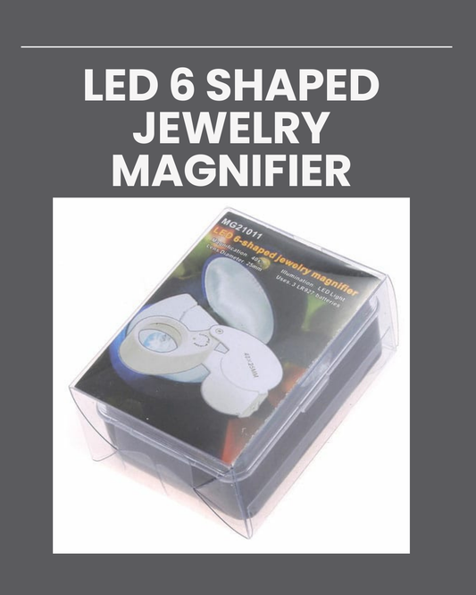 LED 6 Shaped Jewelry Magnifier - box slightly damaged