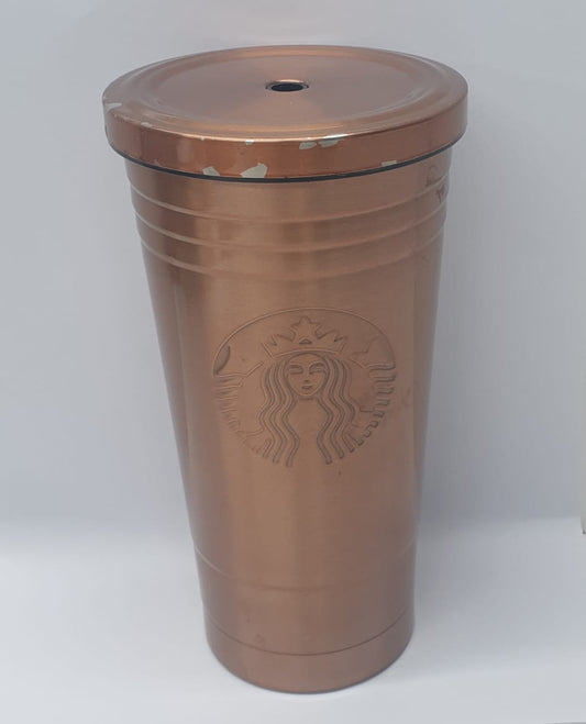 Plastic Drinking Cup- Paint Chips + No Straw