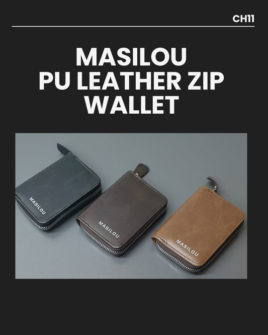 Masilou PU Leather Zip Wallet CH11