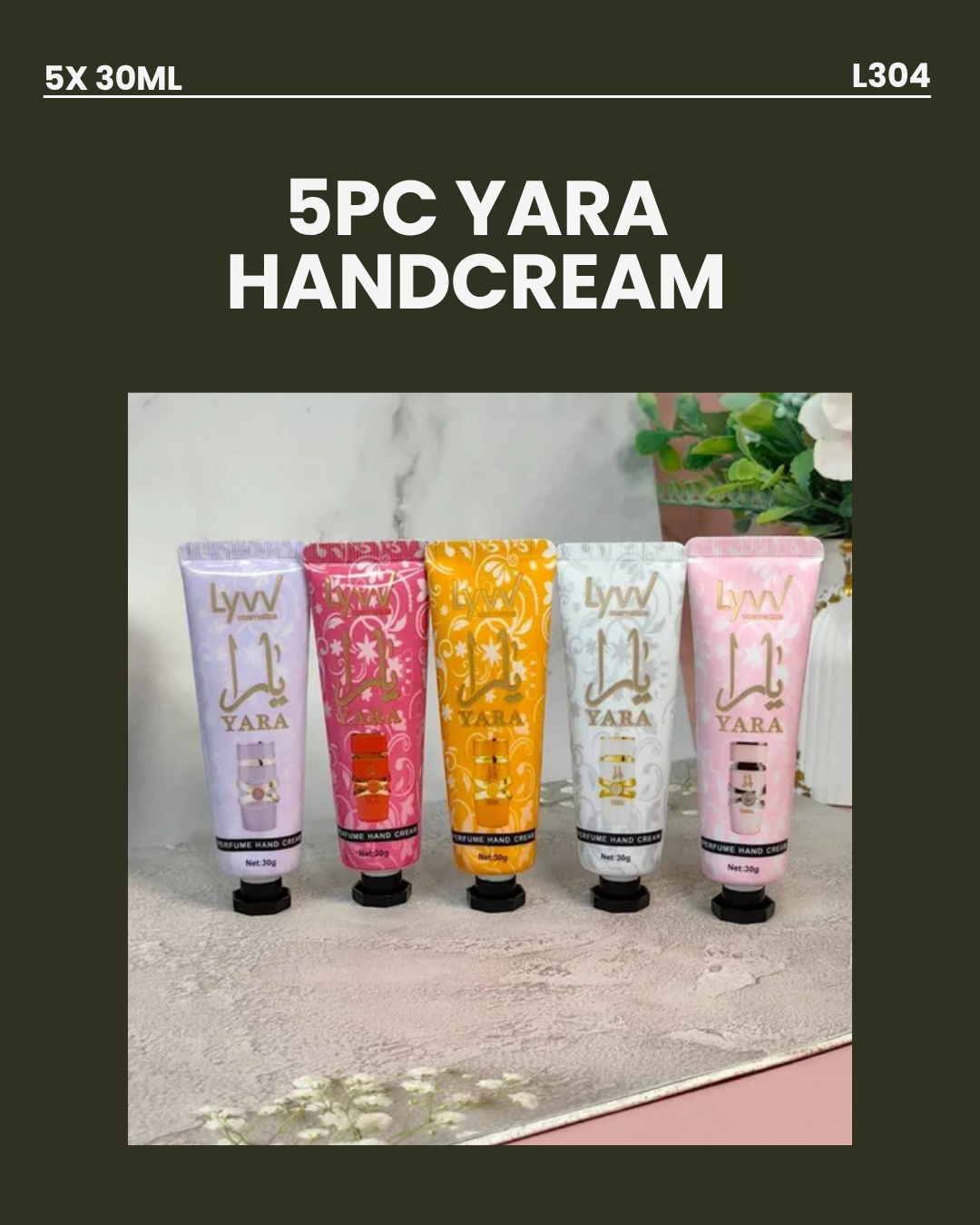 5pc Yara Hand Cream L304