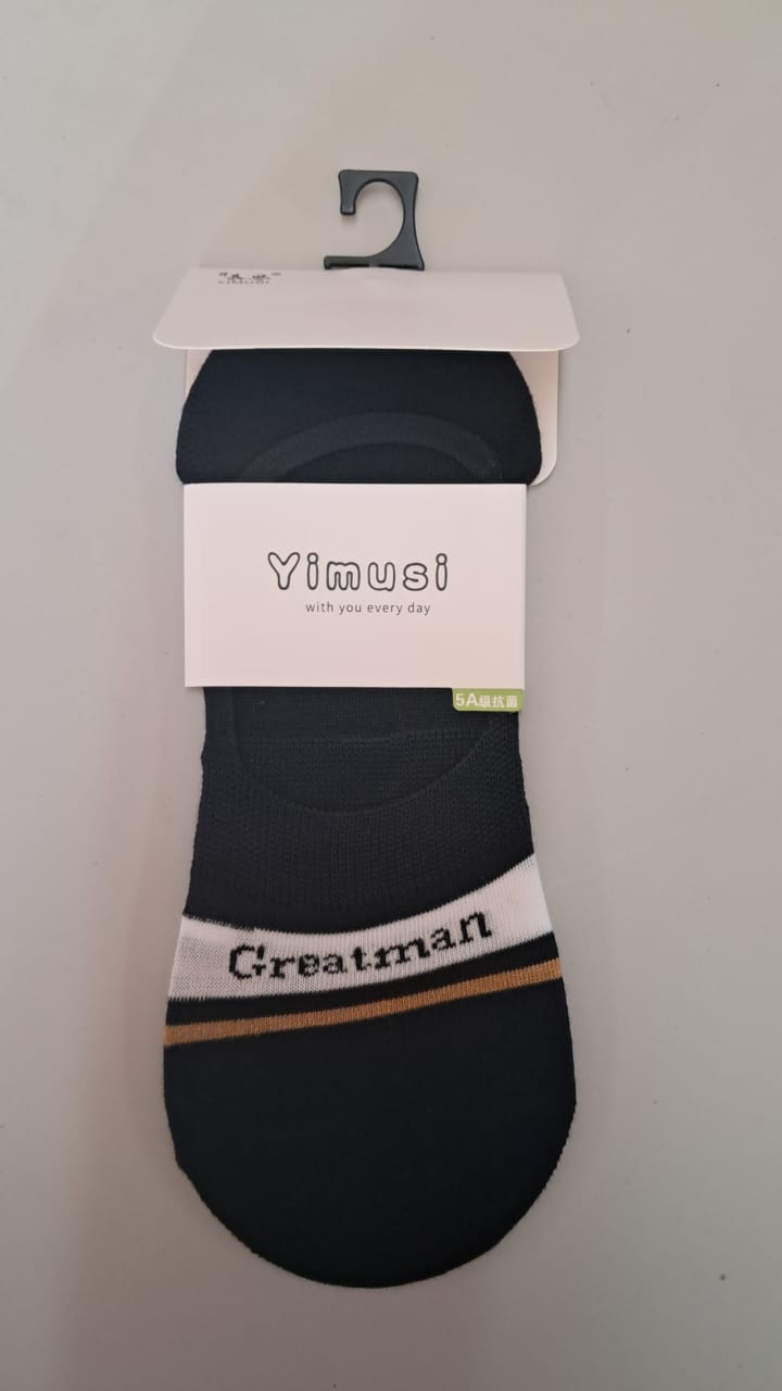 Secret Socks - M5634 - Black-White-Mustard