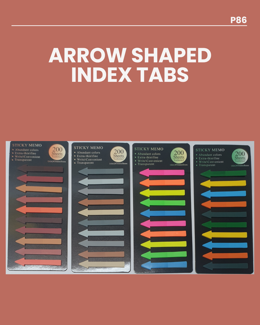 Arrow Shaped Index Tabs P86