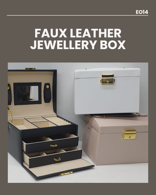 Faux Leather Jewellery Box 17.5x14x11cm EO14