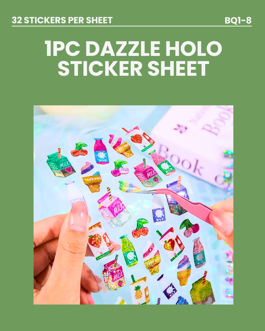 1pc Dazzle Holo Sticker Sheet BQ1-8