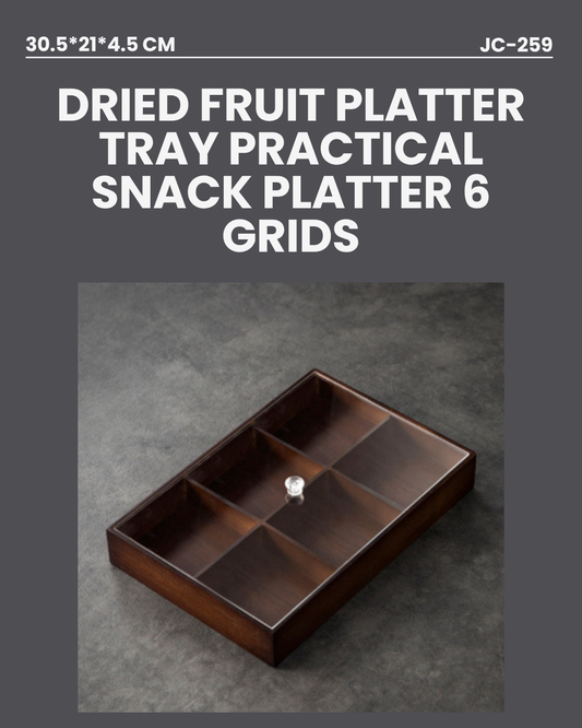Dried Fruit Platter Tray 6 Grid JC259