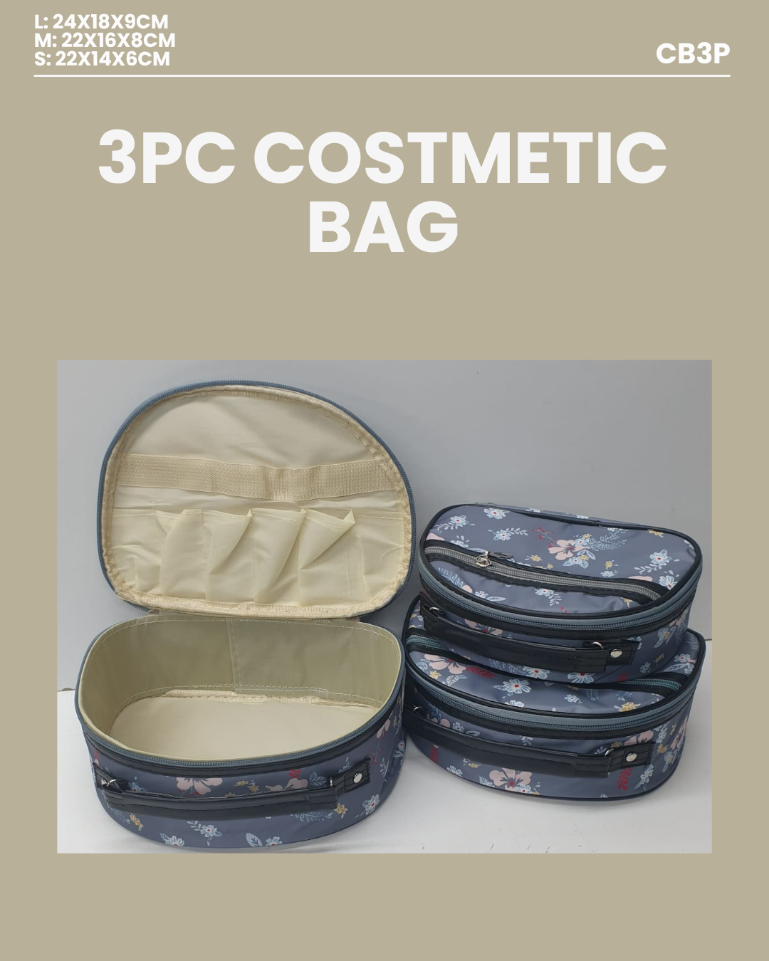 3pc Costmetic Bag CB3P