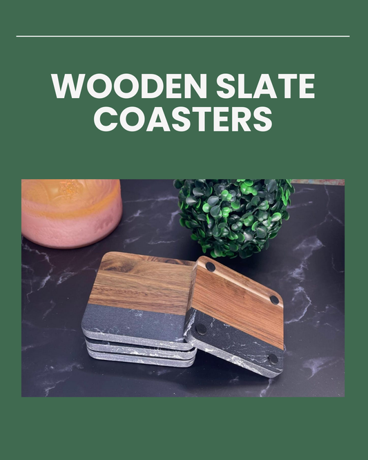 Danny Home 4pc Wooden Slate Coasters CZT44-25