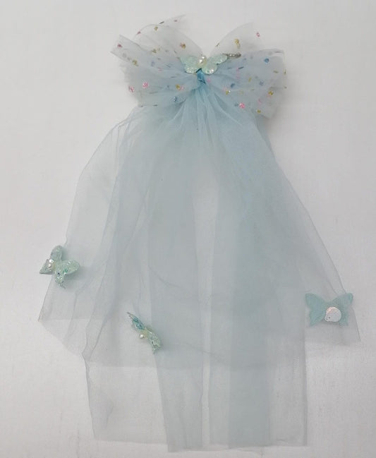 Kids Headpiece Veil With Butterfly Ribbon BR98