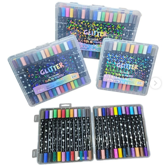Glitter Dual Tip Markers 8803