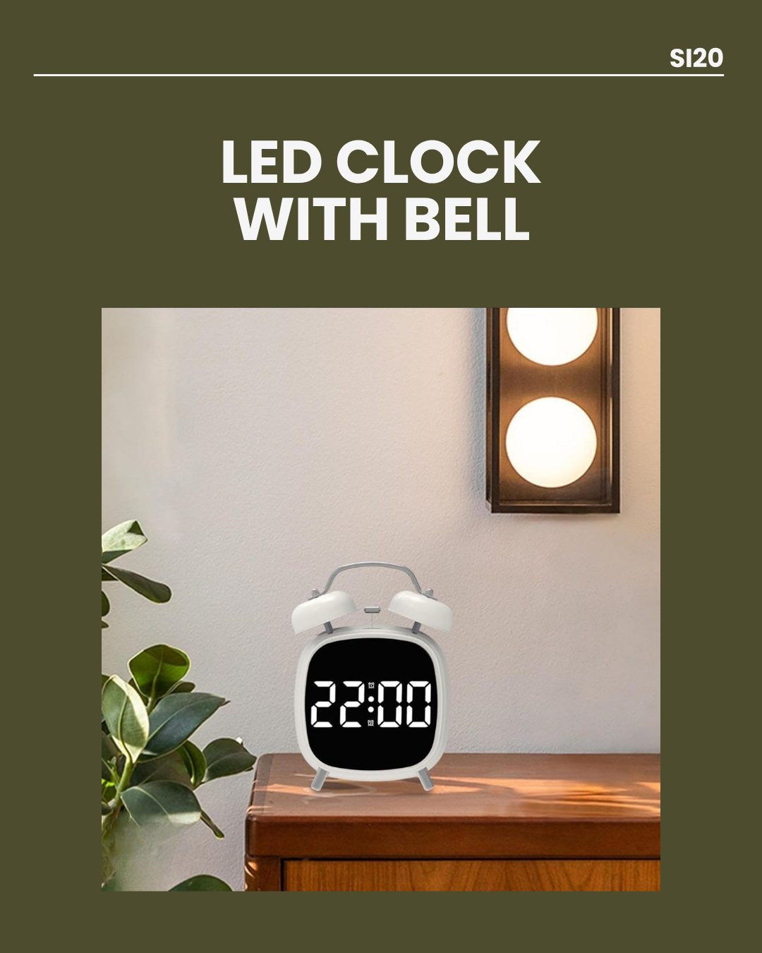 LED Clock With Bell SI35