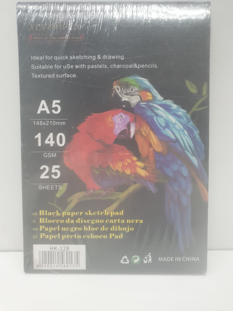 Black A5 Paper Sketch Pad HK-128