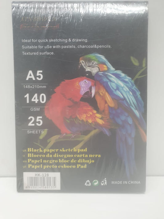 Black A5 Paper Sketch Pad HK-128