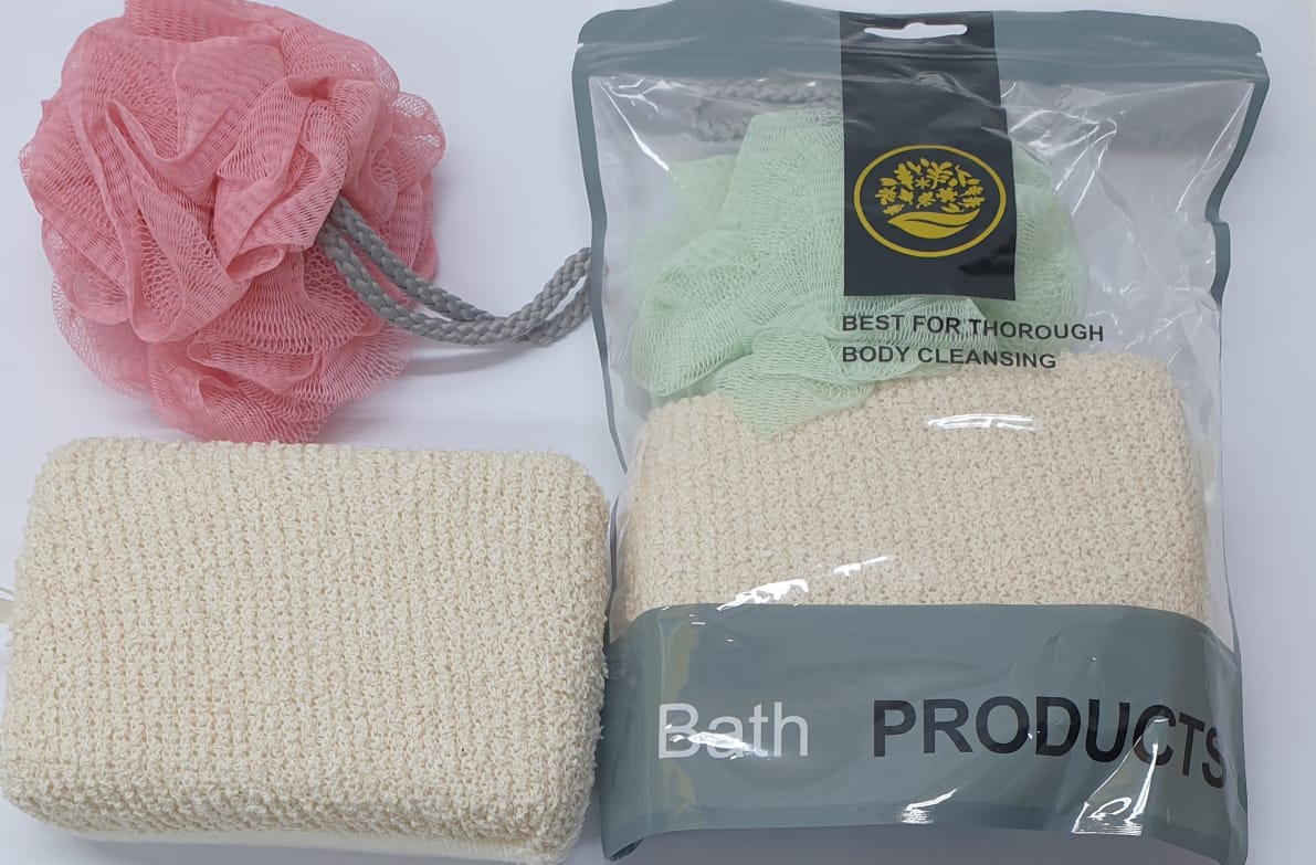 Bath Sponge Set (1 Loofa+ 1 Sponge) I12121