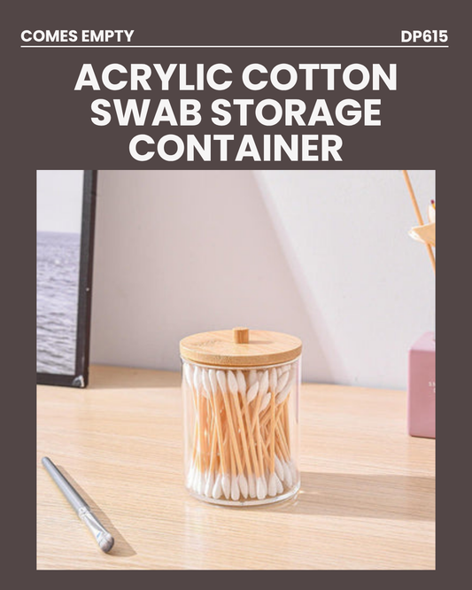 Acrylic Cotton Swab Storage Container DP615