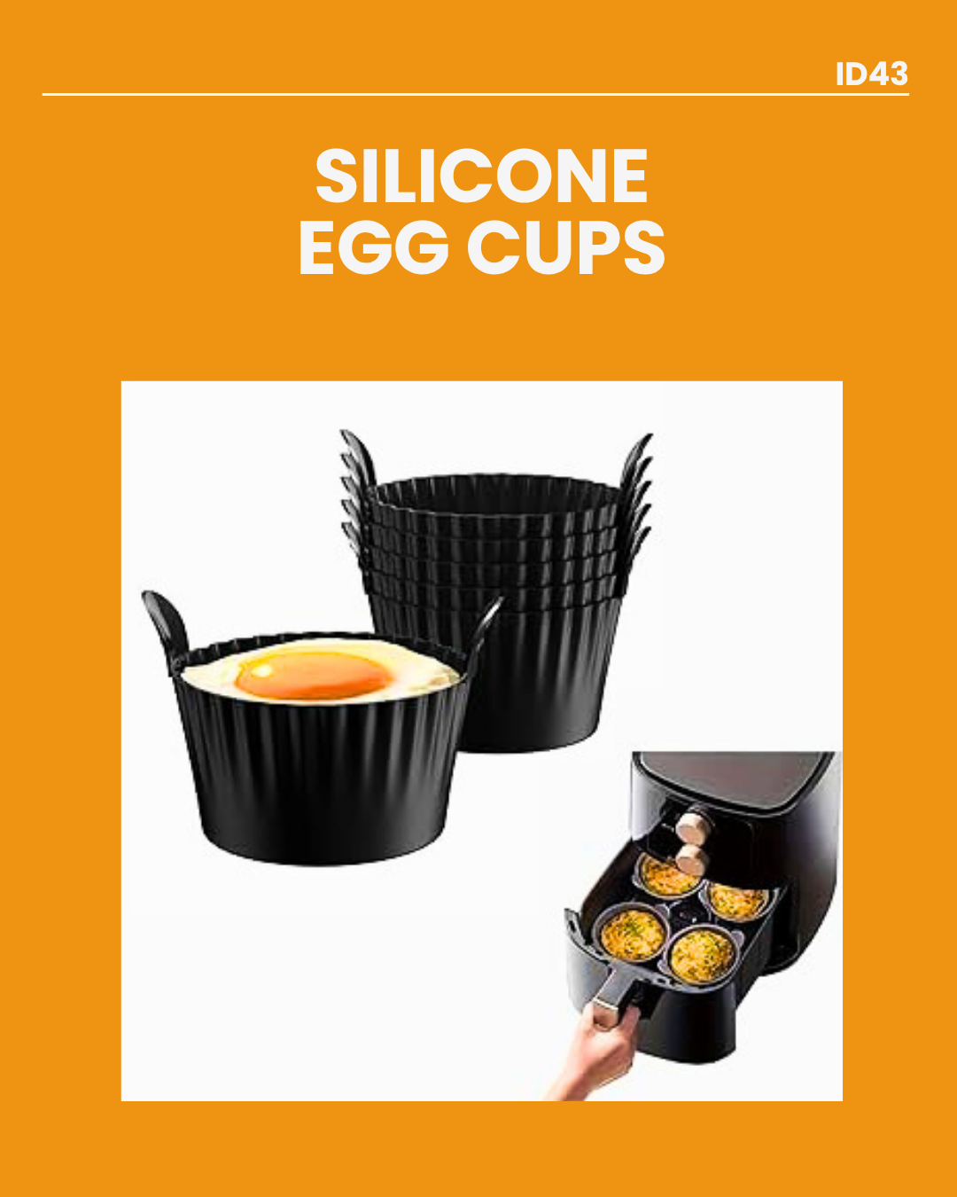3pc Silicone Egg Cups ID43
