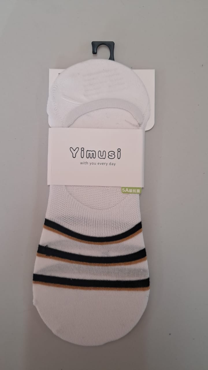 Secret Socks - M5634 - Black-White-Mustard