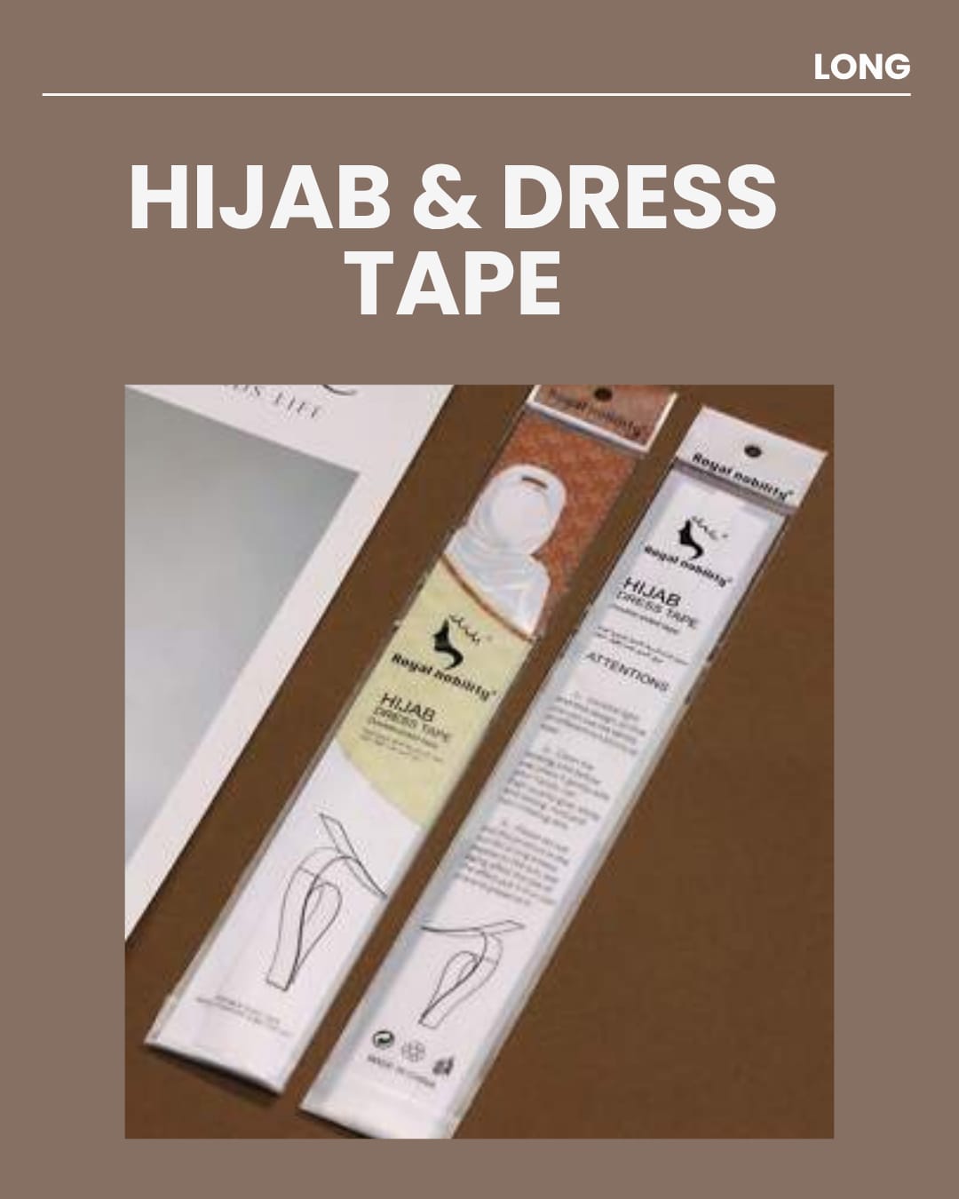 Hijab & Dress Tape- 12pc Long Strips