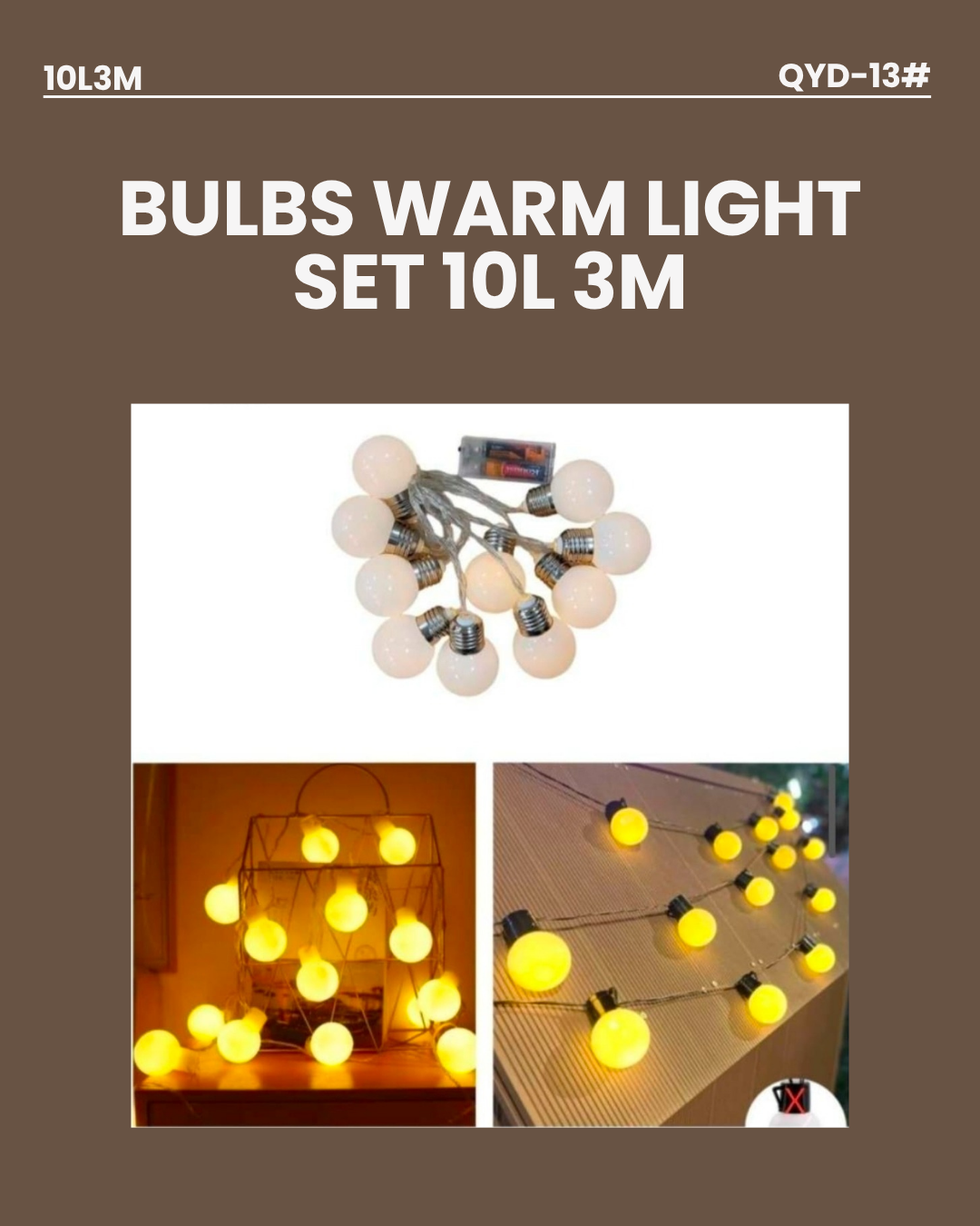 Bulbs Warm Light Set 10L 3M QYD13