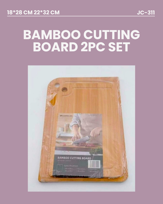 Bamboo Cutting Board 2pc Set JC311