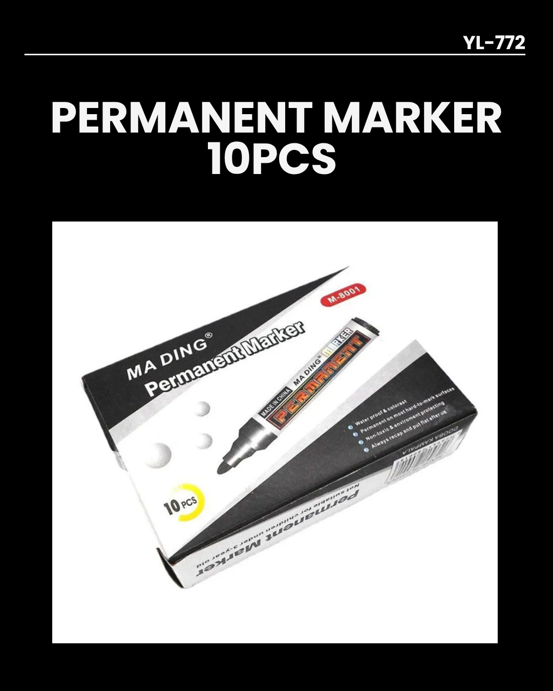 10pc Permanent Marker YL772