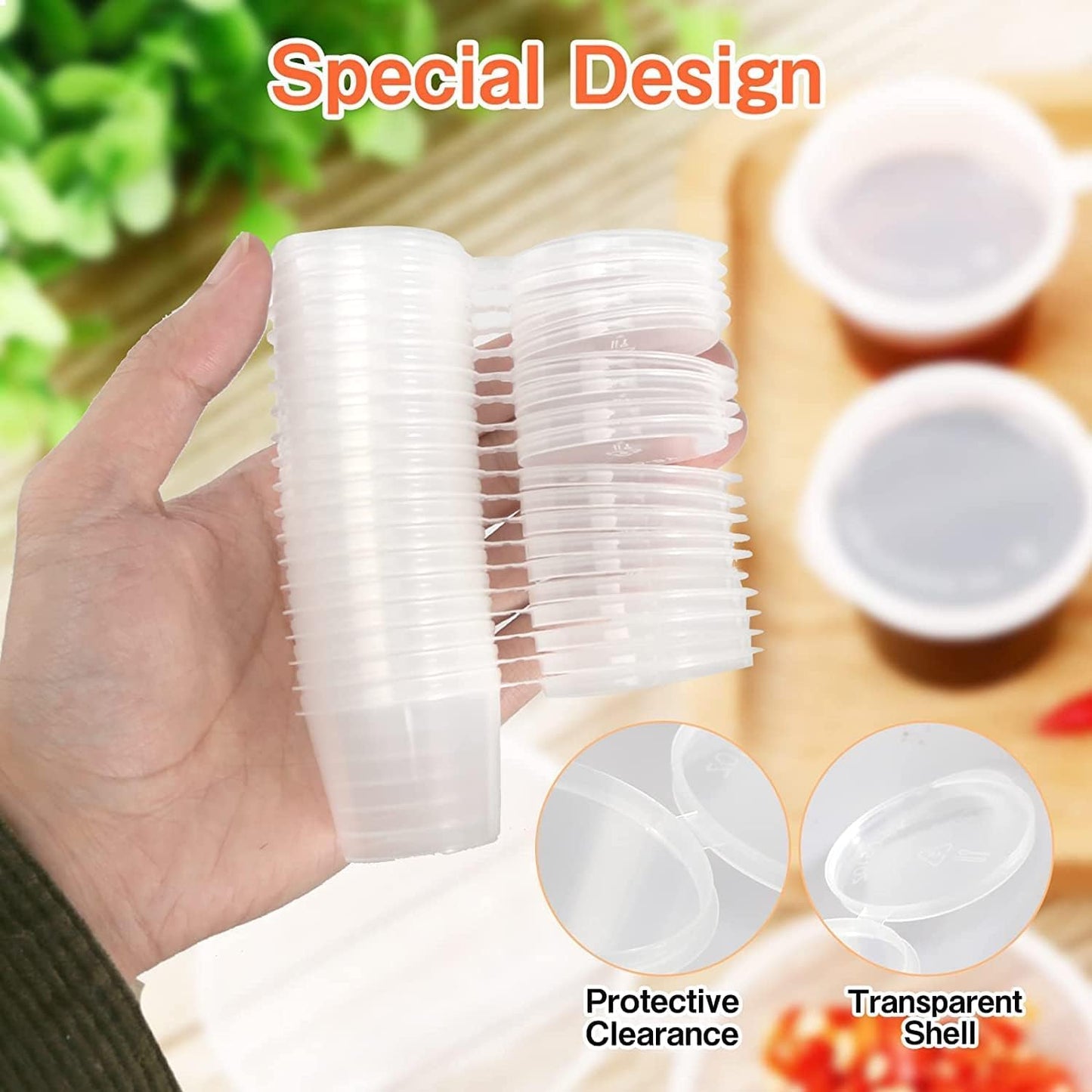 25pc Disposable Mini Sauce Containes 284-75